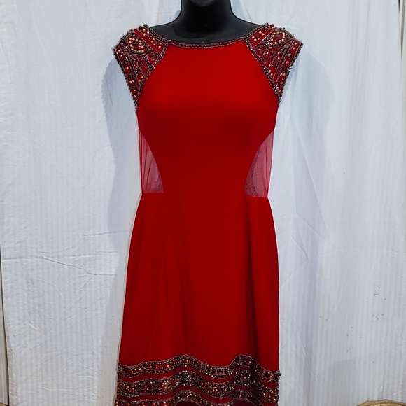 Beaded Sheer Dress - Picture 1 of 6